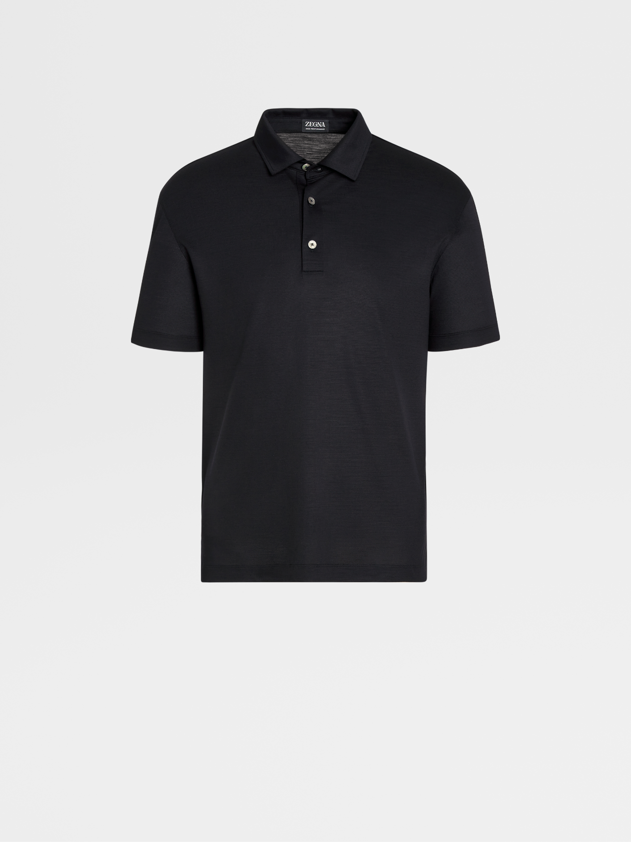 Navy Blue High Performance™ Wool Polo Shirt